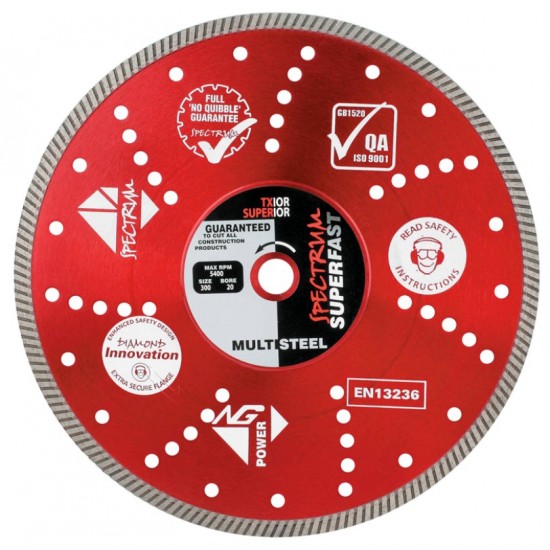 Spectrum TX10R 300mm Diamond Blade - 20mm Bore