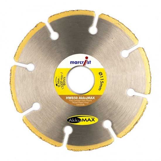 Marcrist HW850 AkkuMax 115mm Diamond Blade - 22.2mm Bore