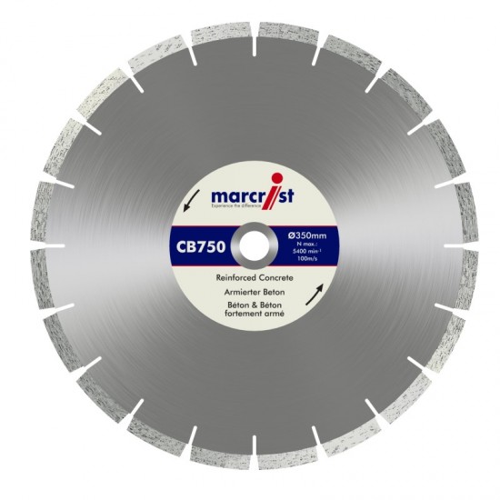 Marcrist CB750 450mm Diamond Blade - 25.4mm Bore