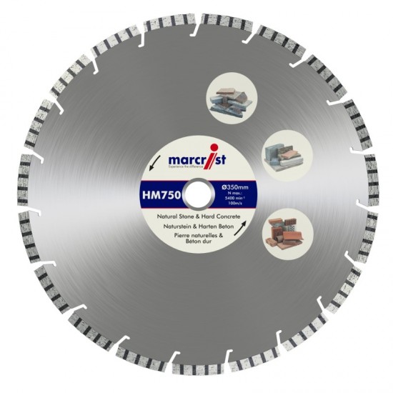 Marcrist HM750 400mm Diamond Blade - 25.4mm Bore