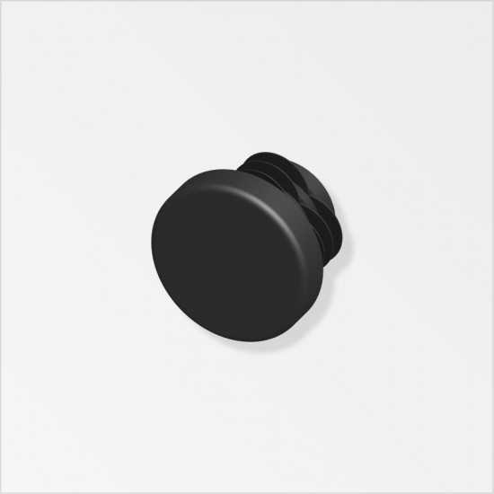 PVC Lamellar Round Plug 23.5mm Black (Pair) ProSolve