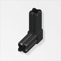 PVC 2 Way Corner Connector 23.5mm Black ProSolve