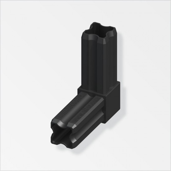 PVC 2 Way Corner Connector 23.5mm Black ProSolve