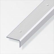 Silver Aluminium Stair Profile 41 X 23mm X 1m ProSolve