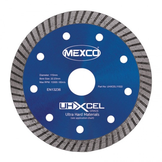 Mexco UHXCEL 125mm Diamond Blade - 22.23mm Bore