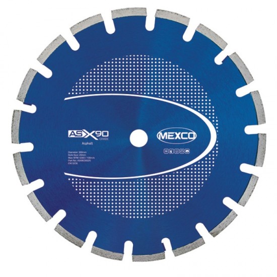 Mexco ASX90 350mm Diamond Blade - 25.4mm Bore