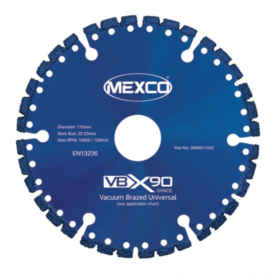 Mexco VBX90 230mm Diamond Blade - 22.23mm Bore