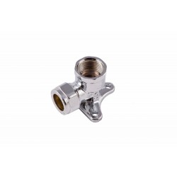 COMAP 75735 15mm Chrome Compression Back Plate Elbow