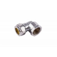 COMAP 75731 15mm x 1/2 Chrome Compression Female Elbow