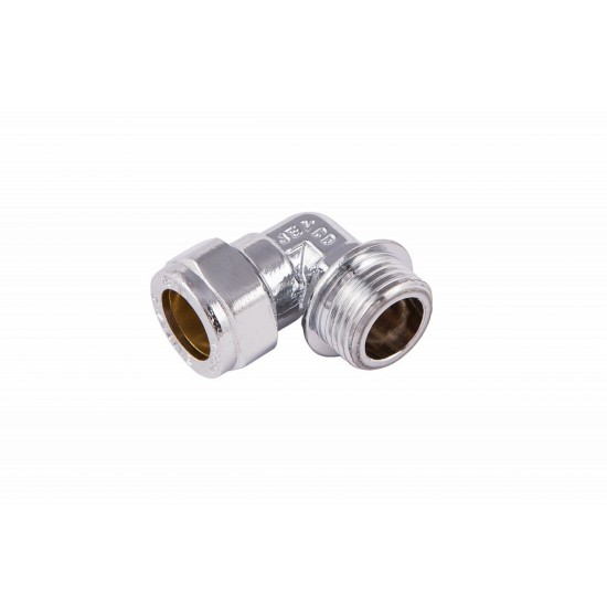 COMAP 75730 15mm x 1/2 Chrome Compression Male Elbow