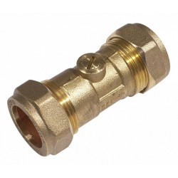 COMAP 24901 15mm Compression Brass Isolating Valve