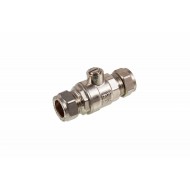 COMAP 24115 15mm Isolating Valve Full Bore Chrome Compression