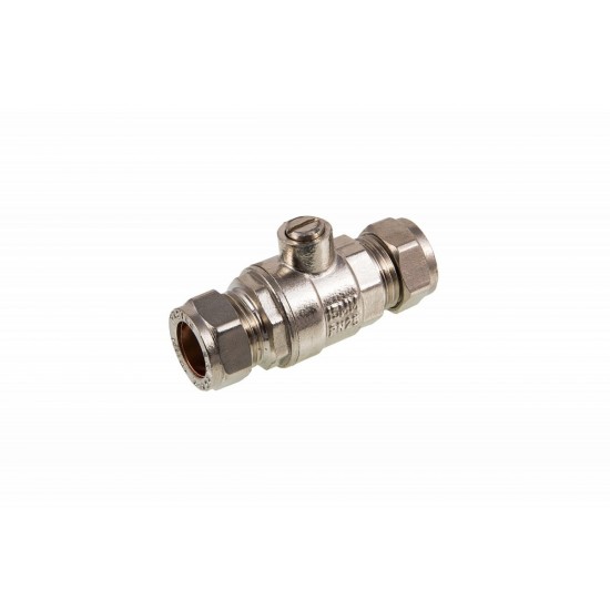 COMAP 24115 15mm Isolating Valve Full Bore Chrome Compression