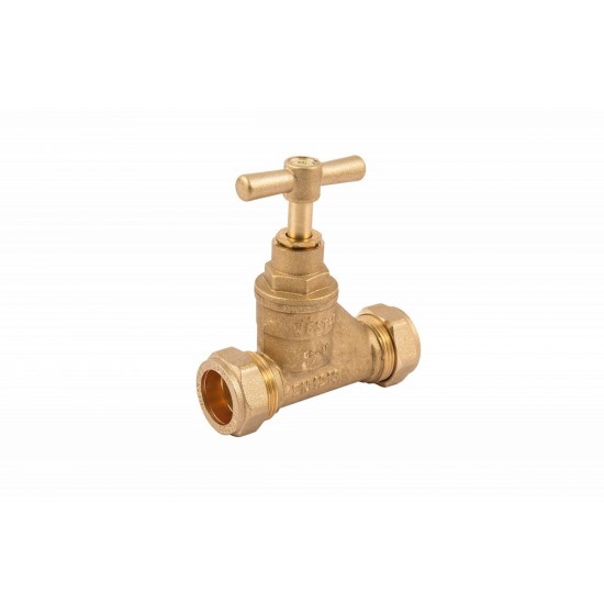 COMAP 10901 15mm Brass Compression Stopcock Valve