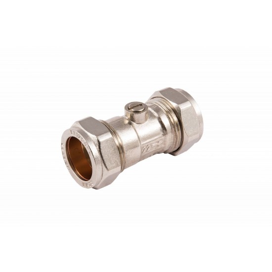 COMAP 24004 22mm Isolating Valve Chrome Compression
