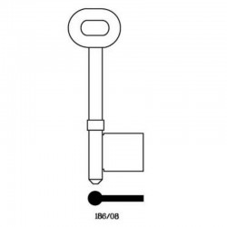 186/8G 8 Guage Mortice Keyblank
