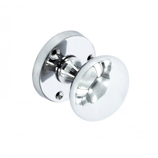 Chrome Victorian Round Mortice Door Knob
