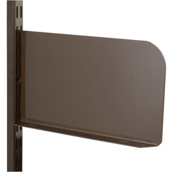 200mm x 120mm Brown Twin Slot Shelf End (Pair)