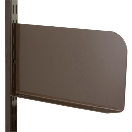 200mm x 120mm Brown Twin Slot Shelf End (Pair)