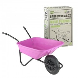 90L Pink Plastic Polypropylene Wheelbarrow