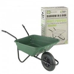 90L Green Plastic Polypropylene Wheelbarrow