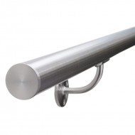 Rothley Brushed Stainless Steel Stair Handrail Kit 3.6m