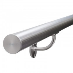 Rothley Brushed Stainless Steel Stair Handrail Kit 3.6m