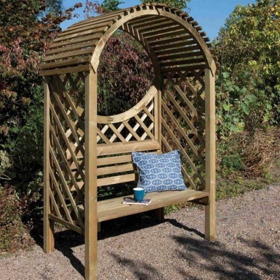 Keswick Arbour - Natural Timber - 2075 x 1320 x 800mm