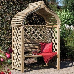 Jaipur Arbour - Natural Timber - 2075 x 1330 x 800mm