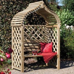 Jaipur Arbour - Natural Timber - 2075 x 1330 x 800mm