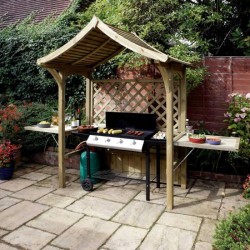 Party Arbour - Natural Timber - 2400 x 1810 x 1290mm