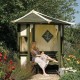 Haven Corner Arbour - Natural Timber - 2500 x 1730 x 1730mm