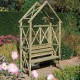 Rustic Garden Arch with Seat