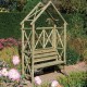 Rustic Garden Arch with Seat