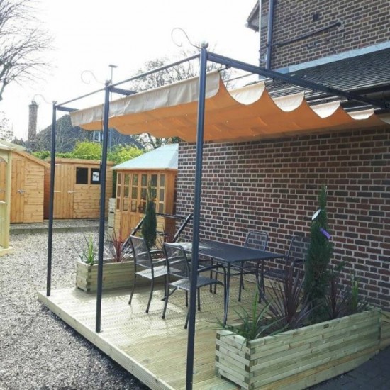 St. Tropez Canopy - Gunmetal Grey - 2700 x 3300 x 3000mm