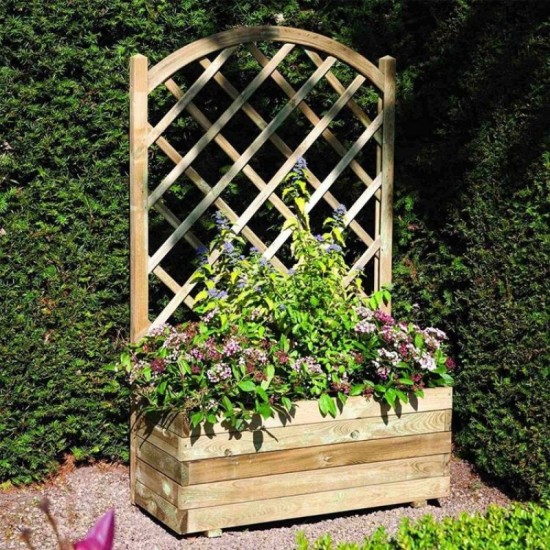 Rectangular Planter & Lattice