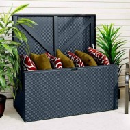 Metal Deck Box - Anthracite Grey - 665 x 1320 x 690mm