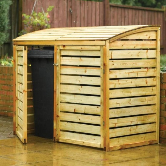 Double Bin Store - Natural Timber - 1280 x 1560 x 820mm