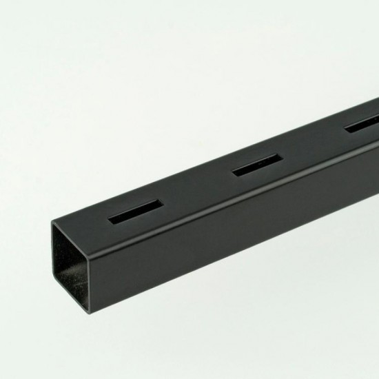 ProFrame 2m Black Single Slot Square Tube