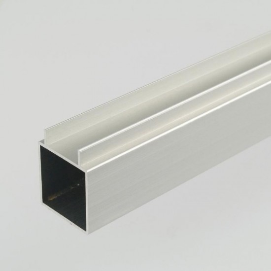 ProFrame 2m Self Colour Aluminium Double Finned Square Tube - Single Face