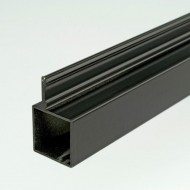 ProFrame 2m Black Aluminium Single Fin Square Tube