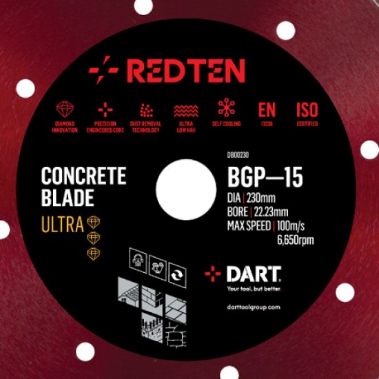 Dart Red Ten BGP-15 230mm Diamond Blade