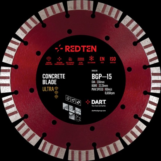 Dart Red Ten BGP-15 230mm Diamond Blade