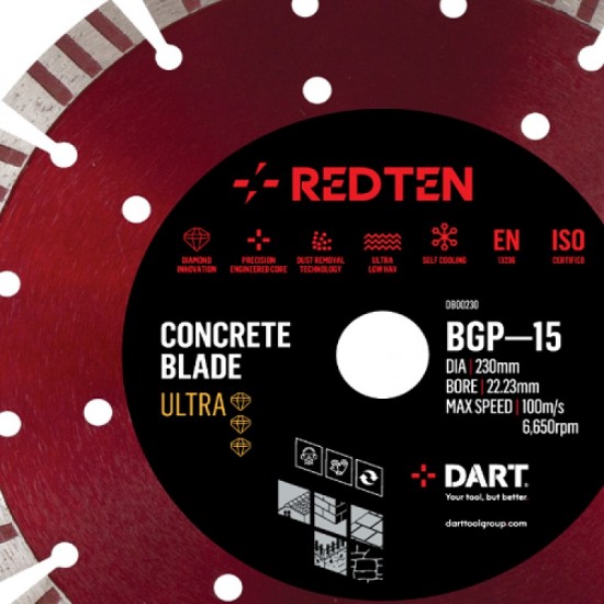 Dart Red Ten BGP-15 230mm Diamond Blade