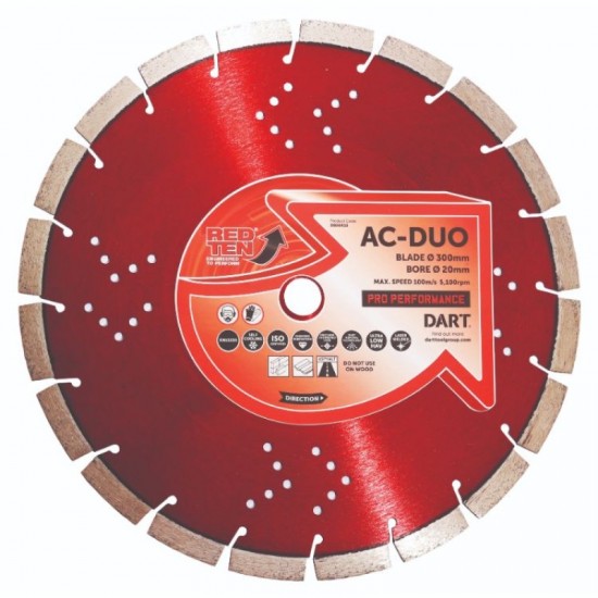 Dart Red Ten AC-DUO 300mm Diamond Blade
