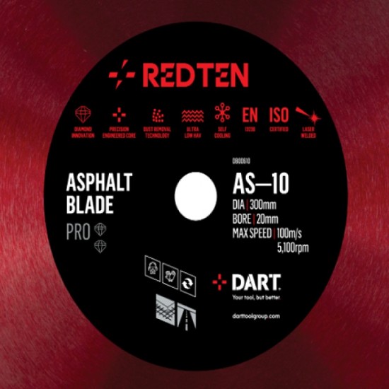 Dart Red Ten AS-10 300mm Diamond Blade