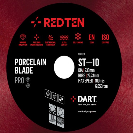 Dart Red Ten ST-10 230mm Diamond Blade