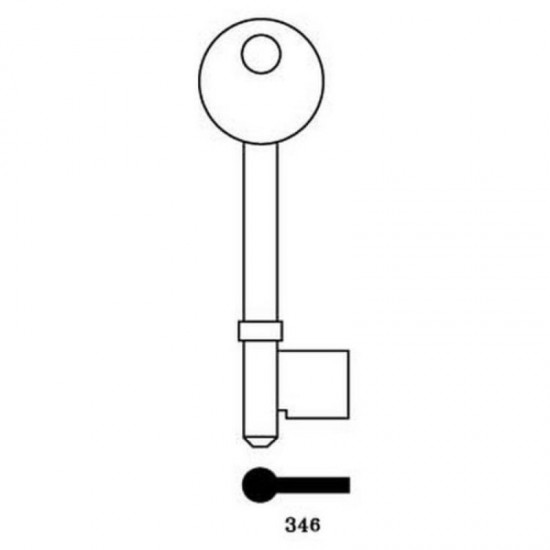346 5 Lever Union Keyblank