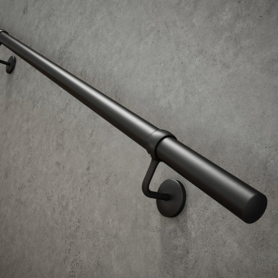 Rothley Matt Black  Stair Handrail Kit 3.6m