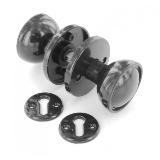 60mm Brown Plastic Mortice Door Knob Handles Set